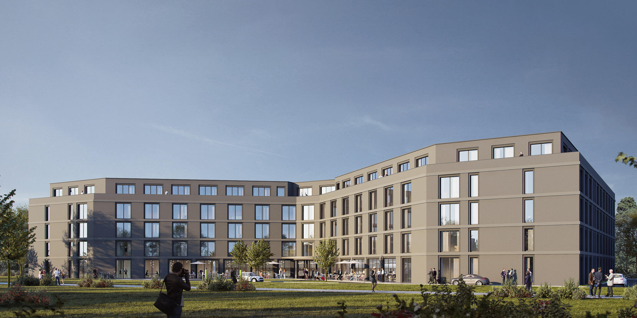 Rendering Geschäftshaus Ansicht 2