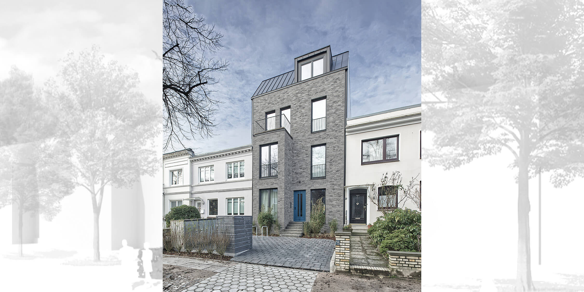 Rendering Geschäftshaus Ansicht 1