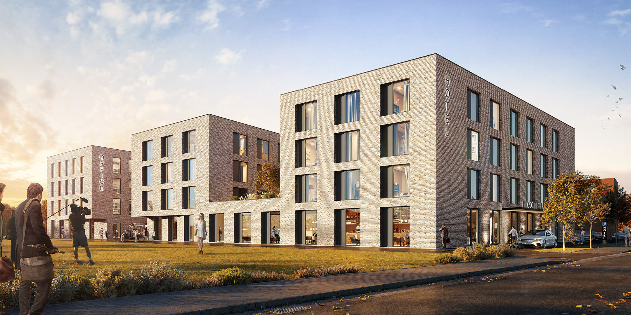 Rendering Hotel- Bürogebäude